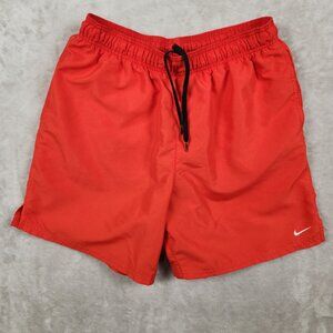 NIKE‎ Swim Trunks Shorts Red Mesh Brief Liner Mens Size L